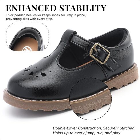 shoeslocker Toddler Girl Mary Jane Dress Shoes - Ballet Flats for Easter Party School Shoes in Saudi Arabia