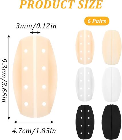 12 Pcs Silicone Bra Strap Cushions, Anti-Slip Shoulder Pads for Women, Soft Gel Bra Strap Holders to Prevent Slipping, Ease Shoulder Pain, Reusable Protectors for Wide, Thin Straps(Universal Fit) in Saudi Arabia