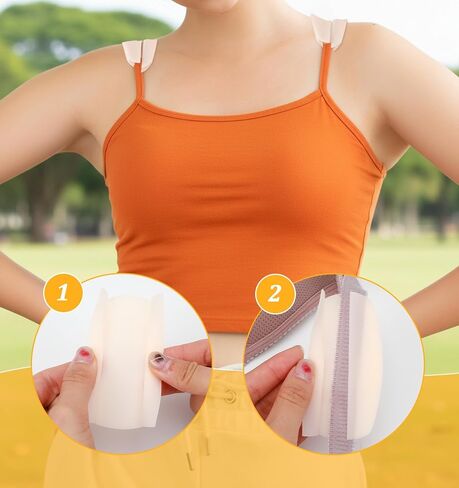 12 Pcs Silicone Bra Strap Cushions, Anti-Slip Shoulder Pads for Women, Soft Gel Bra Strap Holders to Prevent Slipping, Ease Shoulder Pain, Reusable Protectors for Wide, Thin Straps(Universal Fit) in Saudi Arabia