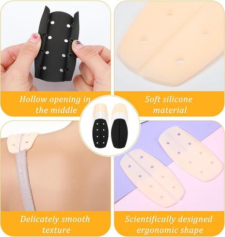 12 Pcs Silicone Bra Strap Cushions, Anti-Slip Shoulder Pads for Women, Soft Gel Bra Strap Holders to Prevent Slipping, Ease Shoulder Pain, Reusable Protectors for Wide, Thin Straps(Universal Fit) in Saudi Arabia