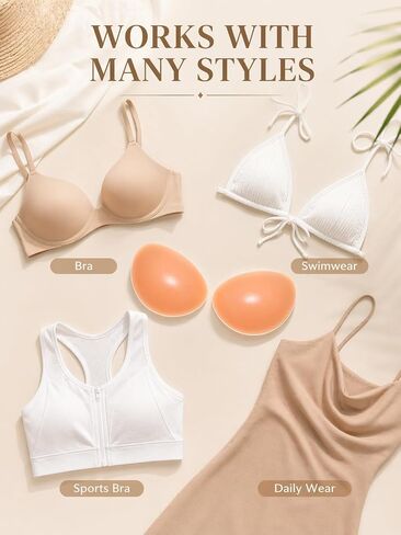 Silicone Bra Inserts Pads Push Up, Invisible Breast Enhancer Bra Pads for A–C Cups in Saudi Arabia
