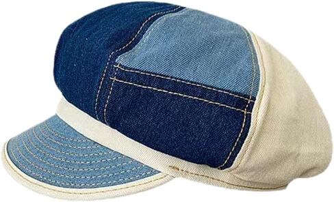 Women Denim Newsboy Cap 8 Panel Ivy Newsboy Paperboy Gatsby Cabbie Painter Hat in Saudi Arabia