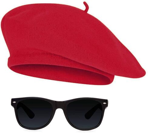 Gravity Trading 1950s Beatnik Hipster Combo Kit Beret and Sunglass in Saudi Arabia