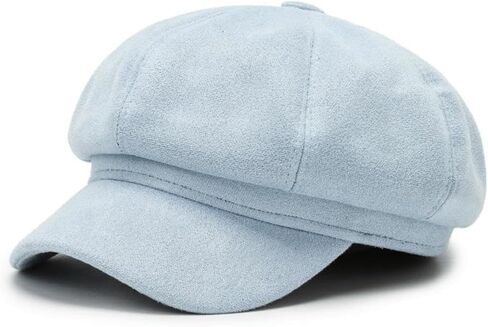 Adjustable Solid Color Octagonal Beret Hat for Women Vintage Casual Style Lightweight Newsboy Cap Silver in Kuwait