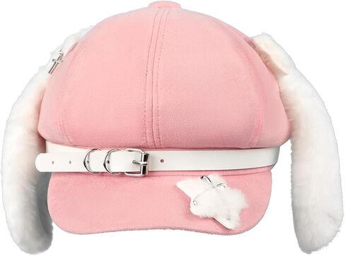 JIAHG Sweet Puppy Ears Beret Hat Cute Bunny Animal Ear Lolita Cabbie Cap Adjustable French Painter Y2K Fashion Beanie Cap in Kuwait