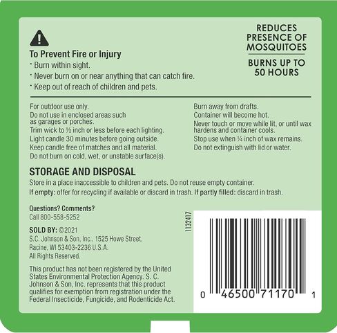 دلو SC Johnson Off 3 Wick Citronella، 23 أونصة، عبوة من قطعة واحدة in Kuwait