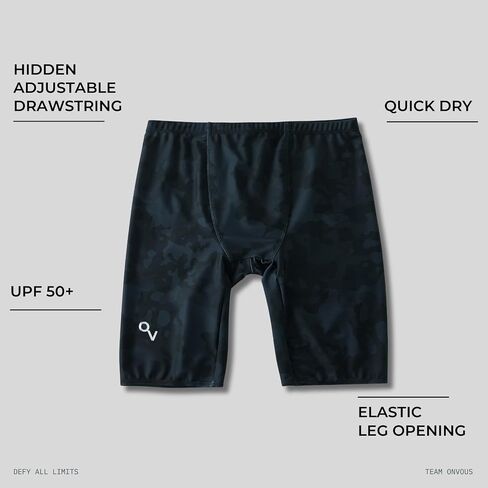 Onvous Men's Swim Jammers Bundle | Camo + Watermans | Men's Jammers for Swimming | Size 36 in Saudi Arabia
