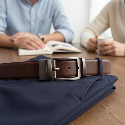Gray Alloy Clamp Belt Buckle Belt Strap Replacement Buckles Reversible Belt Buckle Men Accessories in Saudi Arabia