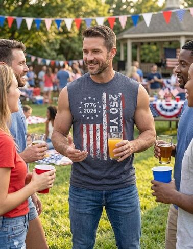 America 250 Years Anniversary 4th of July Shirts Mens Tank Top 1776 Sleeveless American Flag Shirt in Saudi Arabia