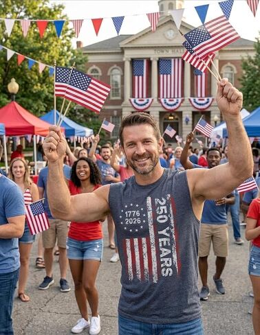 America 250 Years Anniversary 4th of July Shirts Mens Tank Top 1776 Sleeveless American Flag Shirt in Saudi Arabia