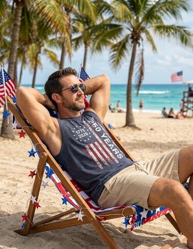 America 250 Years Anniversary 4th of July Shirts Mens Tank Top 1776 Sleeveless American Flag Shirt in Saudi Arabia