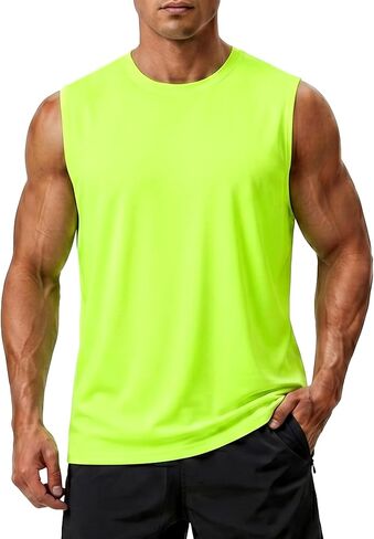 meioro Men's Workout Sleeveless Shirts Quick Dry Tank Tops for Men Wide Shoulder Summer Sport Athletic Gym Muscle Tee Shirt in Saudi Arabia