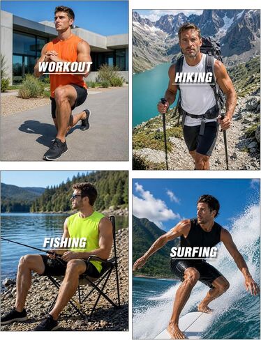 meioro Men's Workout Sleeveless Shirts Quick Dry Tank Tops for Men Wide Shoulder Summer Sport Athletic Gym Muscle Tee Shirt in Saudi Arabia