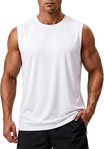 meioro Men's Workout Sleeveless Shirts Quick Dry Tank Tops for Men Wide Shoulder Summer Sport Athletic Gym Muscle Tee Shirt in Saudi Arabia