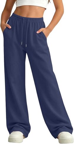 أطفال واسعة الساق Sweatpants للجنسين مرونة الخصر الرباط السراويل الرياضية غير رسمية صبي الفتيات 5-14 سنة الخريف بنطلون خفيف الوزن in Kuwait