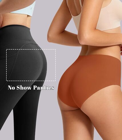 ETOSELL Women's Seamless Underwear High Waisted No Show Panties Full Coverage Silky Stretch Briefs Soft Comfort 6 Pack in Kuwait