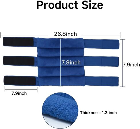 Microwave Heating Pad for Knees, Microwavable Heated Knee Wrap for Knee Pain, Arthritis & Joint Stiff,Cramps, Joint, Heating Pad Microwavable Warm Compression, Gift for Women, Men (Navy Blue) in Saudi Arabia