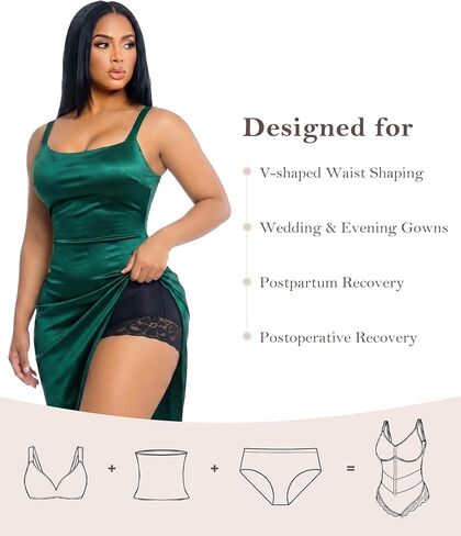 YIANNA V-Shaped Fajas Colombianas Moldeadoras Postpartum Shapewear Tummy Control for Women Waist Shaping Girdles Body Shaper in Saudi Arabia