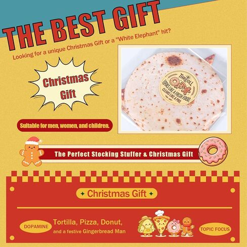 Glasses Cleaning Cloth Funny Food Shaped,4Pcs Realistic Tortilla & Pizza Donut Gingerbread Lens Wipes Microfiber Eyeglass Cleaner-Double Sided Eyeglass Cleaner for Lens Screen Tablet Gag Gift (Food) in Kuwait