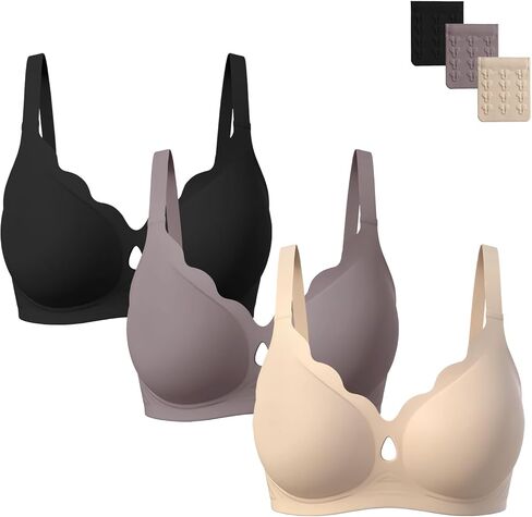 Gailife Jelly Bras for Women No Underwire Seamless Push Up Bra Scalloped Full Coverage T Shirt Bra Soft Support Bralette in Saudi Arabia