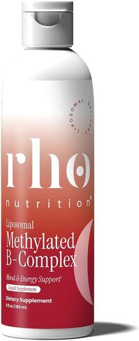 Rho Nutrition Liposomal Methylated Vitamin B Complex – Ultra High Absorption Liquid Active B Vitamins with L-Methylfolate & B12 – Supports Energy, Mood, Stress, Nervous System & Cellular Health in Saudi Arabia