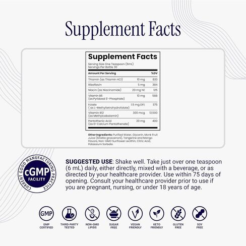 Rho Nutrition Liposomal Methylated Vitamin B Complex – Ultra High Absorption Liquid Active B Vitamins with L-Methylfolate & B12 – Supports Energy, Mood, Stress, Nervous System & Cellular Health in Saudi Arabia