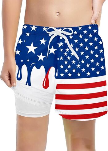 4Th of July Boys Ice Cream Shorts Summer Ice Cream Drip Baseball Basketball Shorts Beach Bathing Suit in Saudi Arabia