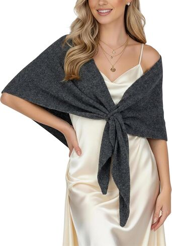 Shawl Wraps for Women Soft Lightweight Wool Blend Knit Triangle Scarf Cardigan Cape Topper for Spring Fall Winter in Kuwait