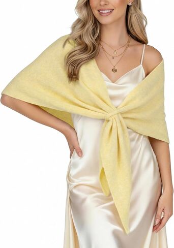 Shawl Wraps for Women Soft Lightweight Wool Blend Knit Triangle Scarf Cardigan Cape Topper for Spring Fall Winter in Kuwait