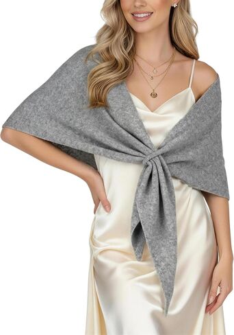 Shawl Wraps for Women Soft Lightweight Wool Blend Knit Triangle Scarf Cardigan Cape Topper for Spring Fall Winter in Kuwait
