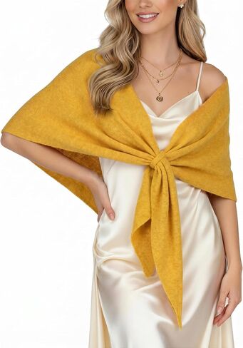 Shawl Wraps for Women Soft Lightweight Wool Blend Knit Triangle Scarf Cardigan Cape Topper for Spring Fall Winter in Kuwait