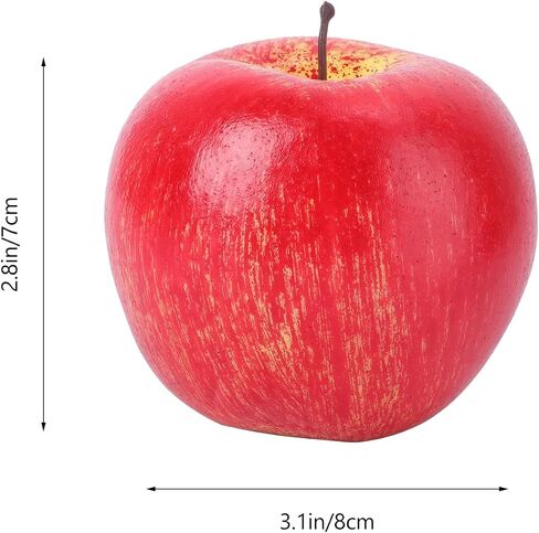 NOLITOY Artificial Apples Fake Fruit for Decoration Lifelike - Realistic Red Foam Faux Fruits for Kitchen Decor Bowl Fillers, Plastic Apples Props for Home Party Christmas Display, Standard Size in Kuwait