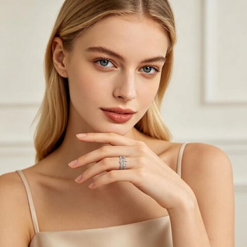 Witches Knot Anxiety Ring 18K White Gold Plated Celtic Witch Knot Fidget Ring Nudo de Bruja Jewelry Gift for Women in Kuwait