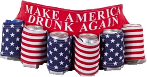 American Patriotic Beer Belt,Unisex Beer Holster, Novelty USA Beer Holder for Men, Beer Soda Bottle Can Holster Belt in Kuwait