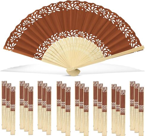 24 Pcs De Barro Paper Hand Fans Mexican Folding Fan Handheld Home Church Office Decor DIY Supplies Bridal Dancing Party Favors for Wedding Bridal Shower Birthday Cielito Lindo Party in Kuwait