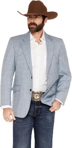 Circle S Cosmic Grey Blue Men's Sports coat in Saudi Arabia