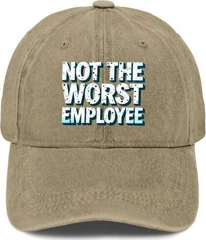 Funny Office Not The Worst Employee Sarcastic Work Hat for Mens Funny Washed in Kuwait