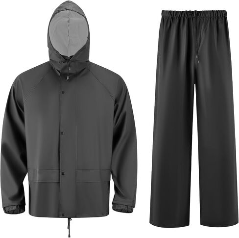 Heavy-Duty Waterproof Rain Suit for Men, Rain Gear Jacket and Pants Set for Outdoor Work, Fishing, Hiking & Travel in Saudi Arabia