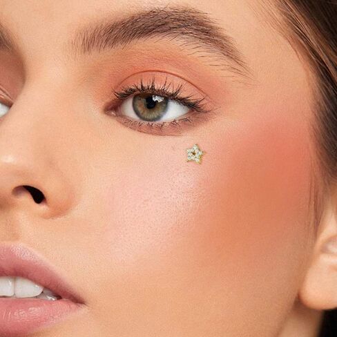 Kokoma 2 قطعة 14G مكعب زركونيا ستار جلدي مرساة قمم وقاعدة للنساء الفولاذ المقاوم للصدأ مترابطة داخليًا كريستال ستار ميكروديرمالز ثقب سطح الجلد ثقب ترصيع مجوهرات الجسم in Kuwait