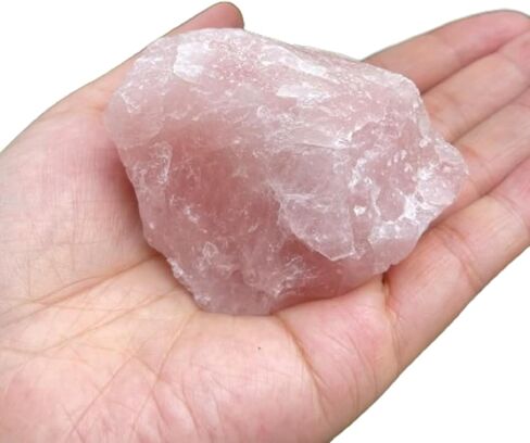 Large Rose Quartz Rough Natural Stones, 2.5-4" Raw Rose Quartz, Pink Quartz, Love stone, Healing Crystals, 0.25-2 lb in Kuwait