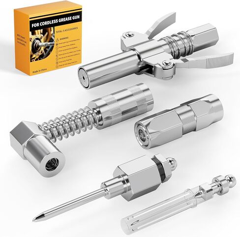 DIYtoolifz Cordless Grease Gun Compatible with Milwaukee 18V Battery, 12000PSI High Pressure, 3-Speed&Brushless Motor, 9oz/min Flow, 2-in-1 for Cartridge/Bulk Grease, 39.4"Hose&4 Couplers(Tool Only) in Saudi Arabia