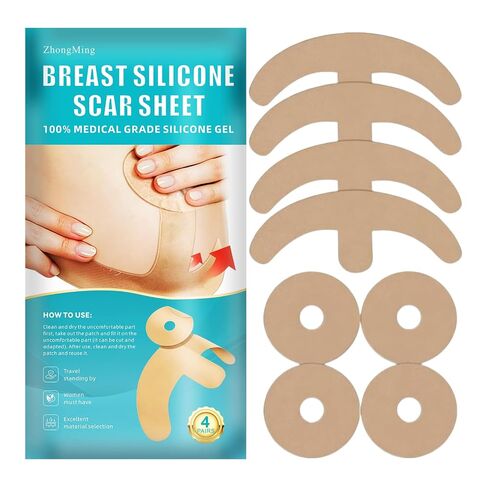 Silicone Scar Sheets for Breast 8 Pack Medical Grade Silicone Scar Tape Reusable Waterproof Breathable Strips for Post-Surgery Scar Care in Kuwait