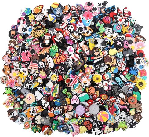 Random PVC Shoe Charms Set Lot of 30/50/100 PCS Non-Repeat for Kids Teens Adults Cute Shoe Charms Decorations for Party Favors in Kuwait