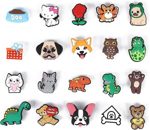 Random PVC Shoe Charms Set Lot of 30/50/100 PCS Non-Repeat for Kids Teens Adults Cute Shoe Charms Decorations for Party Favors in Kuwait