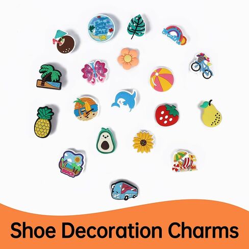 Random PVC Shoe Charms Set Lot of 30/50/100 PCS Non-Repeat for Kids Teens Adults Cute Shoe Charms Decorations for Party Favors in Kuwait