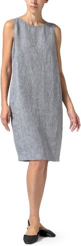 VIVID Linen Sleeveless Mid Length Dress in Saudi Arabia