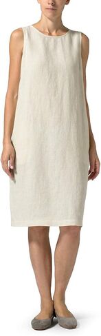 VIVID Linen Sleeveless Mid Length Dress in Saudi Arabia