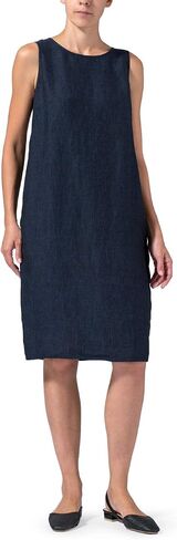 VIVID Linen Sleeveless Mid Length Dress in Saudi Arabia