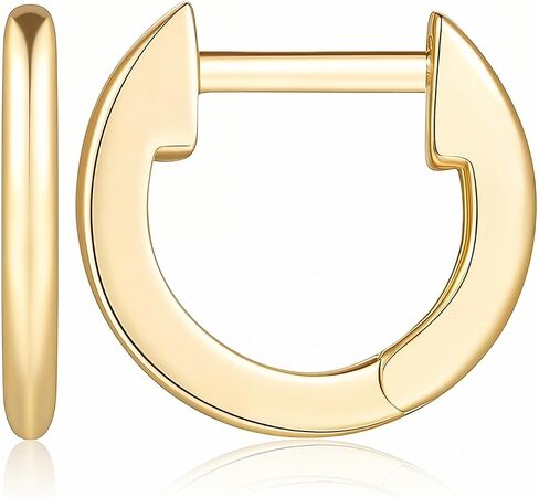 14K Gold Huggie Hoop Earrings for Women Dainty Small Gold Hoops Minimalist Hypoallergenic Jewelry 12/18mm in Saudi Arabia