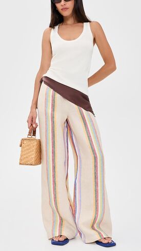 STAUD Women's Mateo Linen Pants in Kuwait